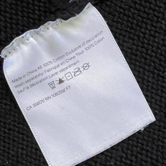 Lululemon Easy Embrace Wrap Sweater Black Oversized Cotton Size XS - Picture 5 of 9